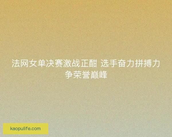 法网女单决赛激战正酣 选手奋力拼搏力争荣誉巅峰 法网女单决赛激战正酣 选手奋力拼搏力争荣誉巅峰