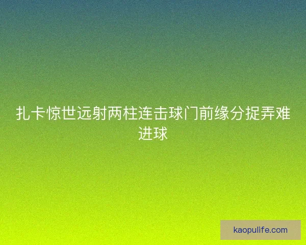 扎卡惊世远射两柱连击球门前缘分捉弄难进球