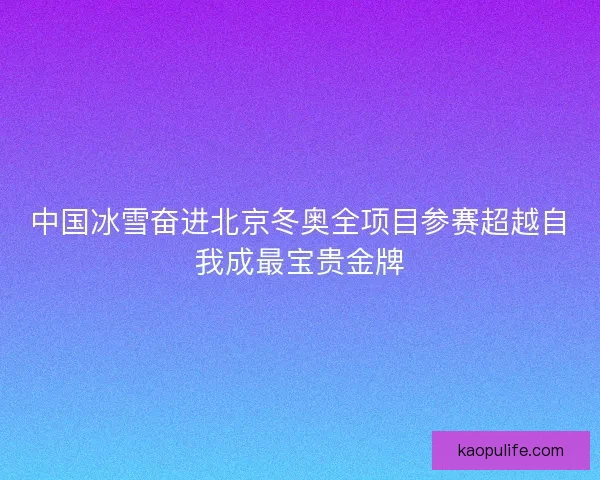 中国冰雪奋进北京冬奥全项目参赛超越自我成最宝贵金牌