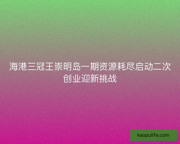 海港三冠王崇明岛一期资源耗尽启动二次创业迎新挑战